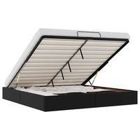 cama matrimonial  cama para adultos  estructura de cama otomana sin colchon negro 180x200 cm