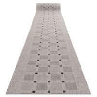alfombra de pasillo sizal floorlux modelo 20079 plateado negro 120 c 120x870 cm