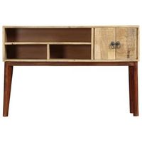 mesa consola  mesa de entrada  mesa auxiliar de madera maciza de mango rugosa 115x30x76 cm
