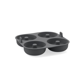 Molde 4 donuts silicona gris 21x21x4,5 cm