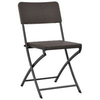 pack 4 uds sillas de jardin  silla de exterior  sillon plegables hdpe y acero marron