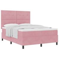 cama tapizada 193x140x128 cm  - rosa