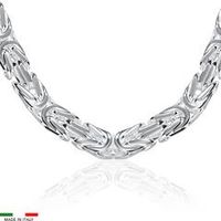 cadena bizantina de plata 925 12mm