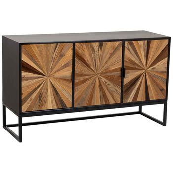 Aparador de madera marrón 120x34x70cm