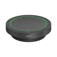 jabra speak2 55 altavoz inalambrico bluetooth - 4 microfonos cancelacion de ruido 50 mm de alto alcance audio de banda ancha compacto y portatil - certificado para zoom y google meet - gris oscuro