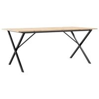 mesa de comedor  mesa de cena marco x madera maciza pino y hierro 180x90x75cm
