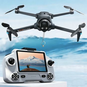 YLR/C YL059 GPS 5G WiFi FPV con controlador de pantalla LCD de 4.5 pulgadas,avisos de voz,cámara dual HD 720P,gimbal ser