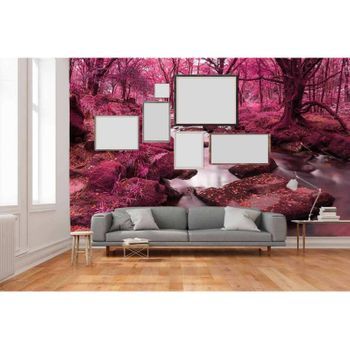 Fotomural Vinilo Bosque Rosa 350 X 250 Cm