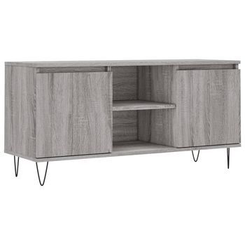 Mueble Tv | Mueble De Salón | Armario Tv Madera De Ingeniería Gris Sonoma 104x35x50 Cm