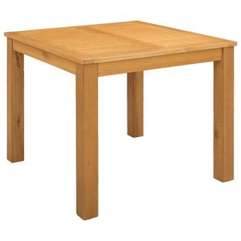 Mesa De Comedor 90 X 90 X 75 Cm Madera De Roble Sólido Natural Vidaxl