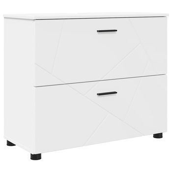 Gabinete De Baño 76,5 X 35 X 64 Cm Madera Contrachapada & Metal Vidaxl