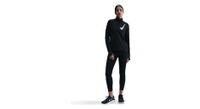 camiseta con 1 2 cremallera nike dri fit swoosh negro  mujer