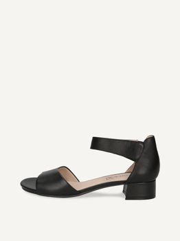 CAPRICE Heeled sandal, black, made of Leather with Block heel, Size 36