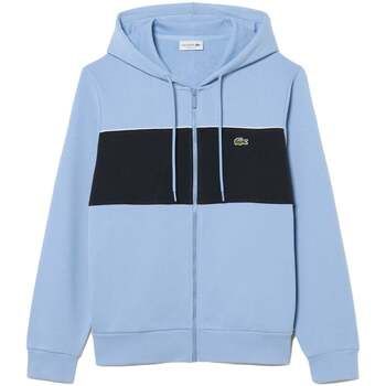 Lacoste Jersey Colour Block Zipped Hoodie Light Blue/Navy para hombre