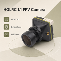 camara para dron fpv hglrc l1 1200tvl cmos de 127 pulgadas 5-24v lente de 21mm 112    fov pal ntsc osd para cuadricoptero de carreras
