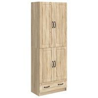 juego de armarios 2 uds roble sonoma madera de ingenieria vidaxl