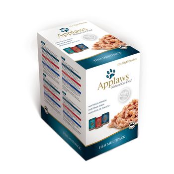 Applaws Cat Pouches Mixed Pack in Broth 70g - Fish Selection 24 x 70g