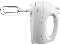amasadora de mano - ok ohm 2519 w 250 5 velocidades boton turbo cable 18 m blanco