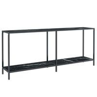 mesa de consola vidrio templado negro 180x35x755 cm vidaxl