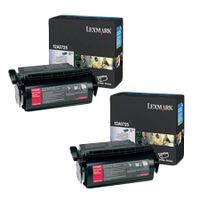 original multipack lexmark optra se3455 printer toner cartridges 2 pack -12a0725