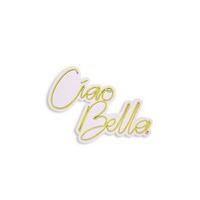 iluminacion led decorativa de plastico ciao bella amarillo 32x45x2 cm