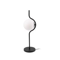 lampara de sobremesa acero negro mate 15x20x58 cm