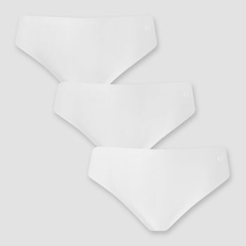Braguita de bikini de talle medio que no deja marcas para mujer de MP (paquete de 3) - Blanco - XS