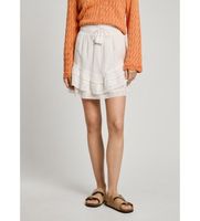 pepe jeans para mujer pl901188 falda elena corta l blanco casual algodon
