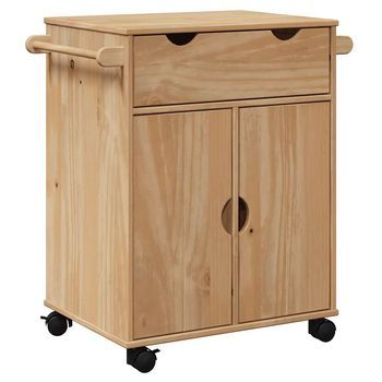 Carrito De Cocina Otta Madera Maciza De Pino 59x45x80 Cm Vidaxl