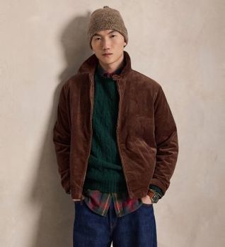 Polo Ralph Lauren para hombre. 710968125007 Chaqueta Wynton de pana marrón oscuro (M), Casual, Algodón