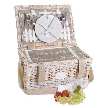 Cesta picnic de mimbre love 2 personas