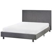cama con cabecero pequena moderna de tela 120 x 200 cm con colchon gris albi