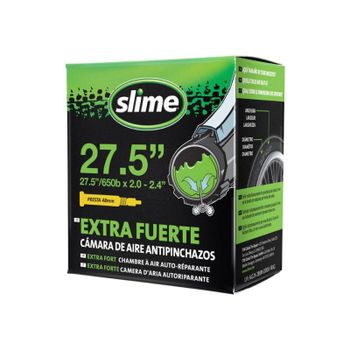 SLIME | Cámara De 27.5x2.00-2.40 Antipinchazos Válvula Presta - Las cámaras MTB antipinchazos de Slime contienen en su interior el volumen preciso de sellante
