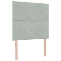cabecero gris claro 90 cm terciopelo vidaxl
