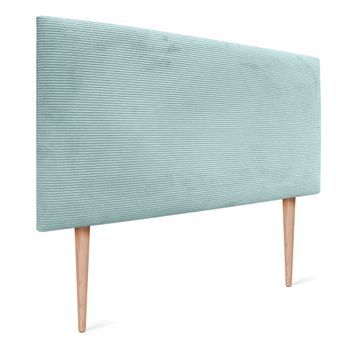 Dhome Cabecero De Pana Liso 95x105 Con Patas Camas 80/90 - Verde Agua