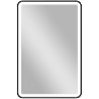 homcom espejo de bano con iluminacion 90 x 60 cm espejo led de pared antivaho 3 colores de luz regulable negro
