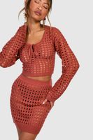 minifalda de croche brown