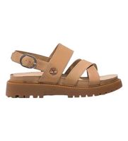 timberland para mujer tb0a61t4en31 sandalias de piel clairemont way cross strap beige 40 plano hebilla casual