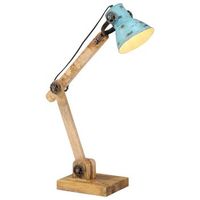 lampara de escritorio azul desgastado 25 w e27 23x18x96 cm vidaxl