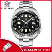 nuevo reloj steeldive sd1970 resistente al agua 20atm bisel de ceramica cristal de zafiro movimiento automatico nh35 modelo 6105 turtle