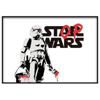 panorama cuadro enmarcado stop wars 70x50 cm