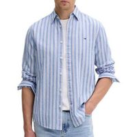 tommy hilfiger camisa manga larga tjm reg linen para hombre