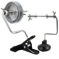 bobinadora portatil ajustable de linea de pesca con ventosa de succion de apoyo con abrazadera de tipo giratorio multipl