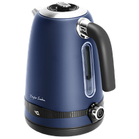 taylor swoden sinbad - hervidor de agua de 17 l 2200w diseno retro temperatura ajustable pantalla led con visualizacion de temperatura funcion mantener temperatura libre de bpa color azul