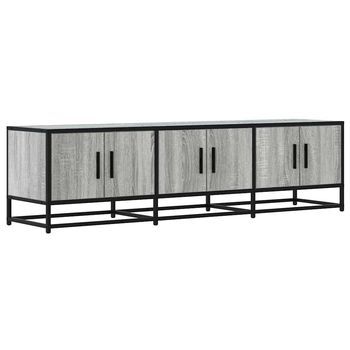 Mueble Tv | Mueble De Salón Madera Ingeniería Y Metal Gris Sonoma 150x35x41 Cm