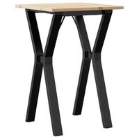 mesa de comedor  mesa de cena marco y madera maciza pino y hierro 50x50x75 cm