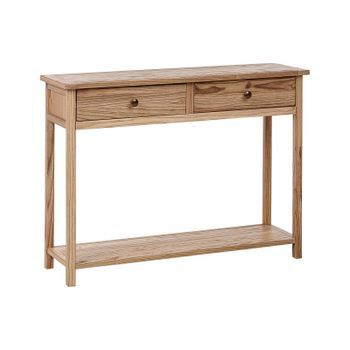 Consola Decorativa Con 2 Cajones Estilo Rústico Madera Clara Salton