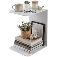 mesa auxiliar selby metal blanco 38x28x48 cm clp