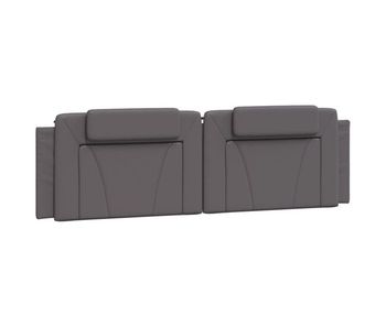 Vidaxl cabecero de cama acolchado viana cuero sintético gris 180 cm