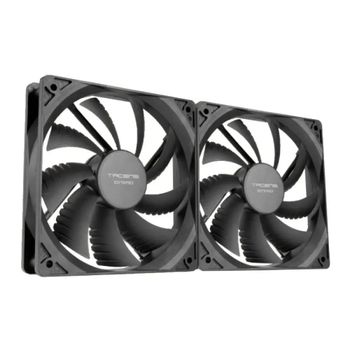 Tacens - Ventiladores AF12X2 para disipadores y refrigeración de PC, 2 unidades de 120 mm con rodamientos Fluxus ultra silenciosos (14 dB) y estructura antivibración